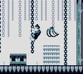 Donkey Kong holding on a chain