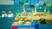 Bombs Away on Pirate Island, the first level of Chilly-Hot Isles in Yoshi's Crafted World.