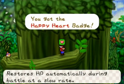 Obtaining the Happy Heart badge in Jade Jungle