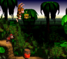 Jungle Hijinxs The first level of Kongo Jungle, Jungle Hijinxs introduces basic enemies such as Kritters and Gnawties. Most of the level is straightforward, but has a few pits near the end. Rambi appears about halfway through, and he can ram into enemies and walls that patch up Bonus Areas.