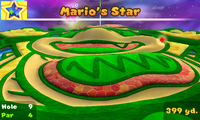 9th hole in Mario's Star course. It depicts Bowser and Bowser Jr.