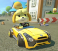 Isabelle in the Sports Coupe on Toad Harbor