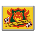 A Lord Bowser badge in Mario Kart Tour