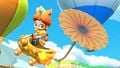 Baby Daisy gliding with the Flower Glider in Mario Kart Tour