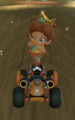 Baby Daisy performing a trick.