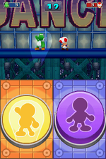 Duel version of the Boogie Beam minigame of Mario Party DS.