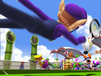 An opening screenshot from Mario Power Tennis