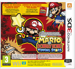 The Spain boxart for the Nintendo 3DS version of Mario vs. Donkey Kong: Tipping Stars.
