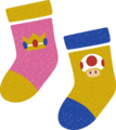 Princess Peach and Toad stockings