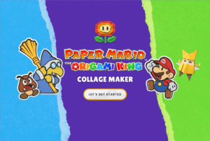 Title screen of the Paper Mario: The Origami King Collage Maker