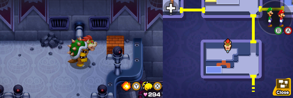 Block 49 in Peach's Castle of Mario & Luigi: Bowser's Inside Story + Bowser Jr.'s Journey.