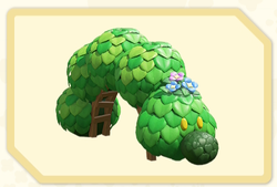 Menu icon of the Misty Bloom (Wiggler Topiary) decoration in Super Mario Bros. Wonder – Nintendo Switch 2 Edition + Meetup in Bellabel Park.