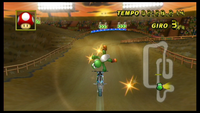 Yoshi, on a Standard Bike, performing a "simple up" trick.
