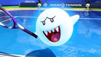A screenshot of Boo, from Mario Tennis: Ultra Smash.