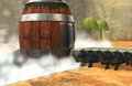 The Barrel Rocket about to launch in "Barrel, Barrel... Who's Got The Barrel"
