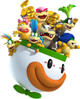 Koopalings in the Koopa Clown Car