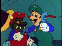 Mario turned into a Koopa Zombie.