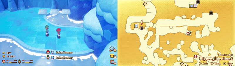 Hidden blocks 2-4 in Slippenglide Island from Mario & Luigi: Brothership