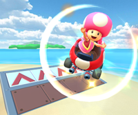 The icon of the Toadette Cup's challenge from Mario Kart Tour.