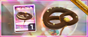 The Chocolate Pretzel from the Spotlight Shop in the Battle Tour in Mario Kart Tour