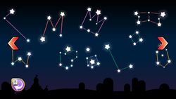 Players can purchase constellations to view in the sky.