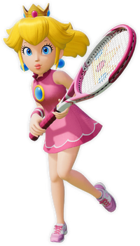 Artwork of Peach from Mario Tennis Fever.