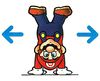 Mario doing a Handstand