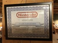 A sarcastic certificate sent from Nintendo of America to Game Informer over their review of Mario Party and Mario Party 2.