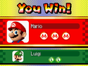 Thumbnail for "Mario vs. Luigi - Final Results (Win)" from New Super Mario Bros. used for Nintendo Music