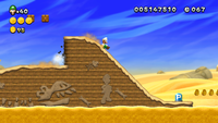 Luigi sighting in Spike's Tumbling Desert from New Super Luigi U