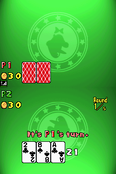 The player with cards that total to 21