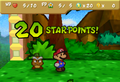 After defeating Jr. Troopa, Mario gets 20 Star Points.