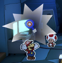 Mario obtaining the Puzzle Solver in the Battle Lab in Paper Mario: The Origami King.