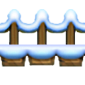 One of the many bridge colors for the New Super Mario Bros. U style in Super Mario Maker 2, in the daytime snow theme
