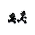 Mario and Luigi silhouette pin set in Europe and Australia