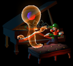 A Poltergeist and Luigi playing piano
