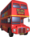 A double-decker bus from Mario Kart 8 Deluxe