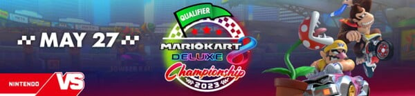 Banner for the first Mario Kart 8 Deluxe Championship 2023 Qualifier tournament