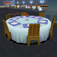 A Table obstacle in Mario Kart: Double Dash!!