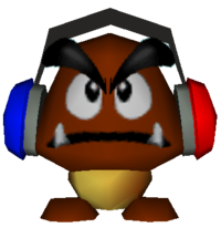 A Goomba with Headphones' model from Mario Party 3.