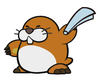 A Monty Mole in Paper Mario: The Origami King