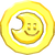 A render of a moon coin from nsmb2