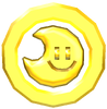 A render of a moon coin from nsmb2