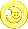 A render of a moon coin from nsmb2