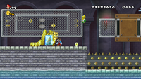 A glitch from New Super Mario Bros. Wii.