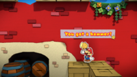 Mario gets a hammer at Port Prisma