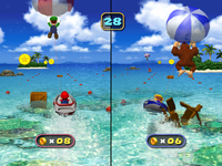 Wario in Pair-a-Sailing from Mario Party 4