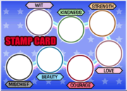 The empty and completed Star Stamp cards