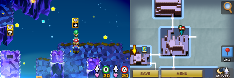 Fourth block in Stardust Fields of Mario & Luigi: Superstar Saga + Bowser's Minions.