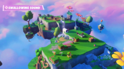An example of the Swallowing Sound battle in Mario + Rabbids Sparks of Hope